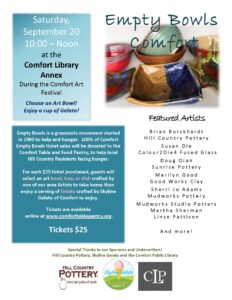 Empty Bowls Comfort 2025 poster